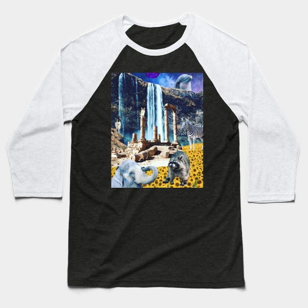 Zebra dreams Baseball T-Shirt by Electricsquiggles 
